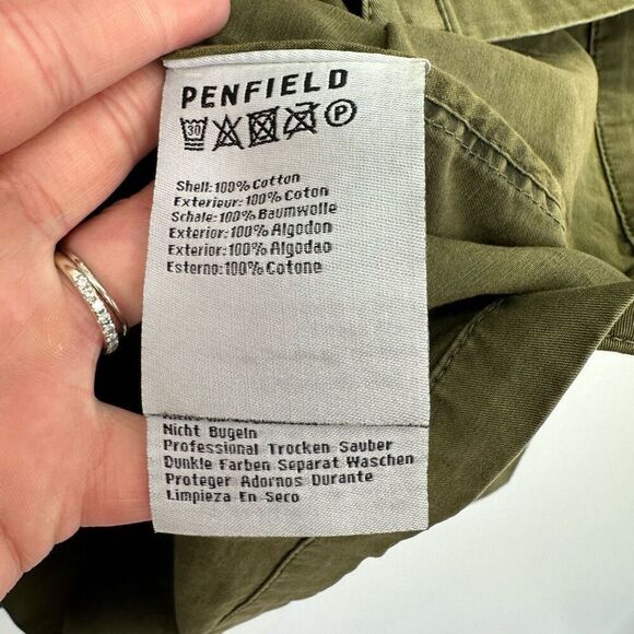 Penfield Men’s Blackstone Olive Green Cotton Twill Snap Closure Shirt Jacket - Picture 6 of 14